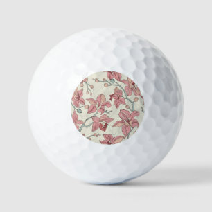 Balles De Golf Motif Vintage orchidée : Papier élégant