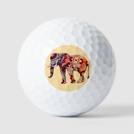 Balles De Golf Motifs traditionnels chinois d'éléphant  (Recto)