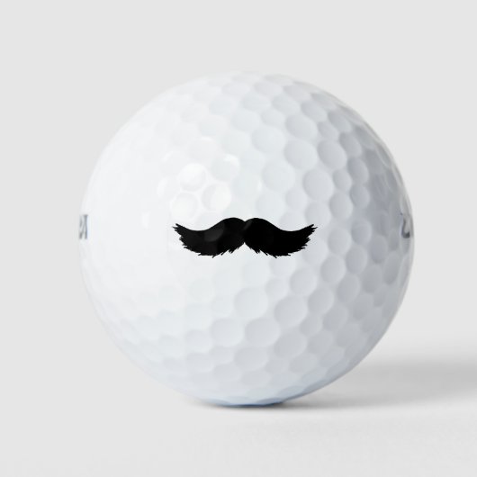 Balles De Golf Moustache noire furtive (Devant)