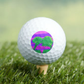 Balles De Golf Mt. Coucher de soleil rose vert pourpre (T-shirt Insitu)