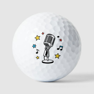 Balles De Golf Musique de Micro Vintage Notes de Musique Design R