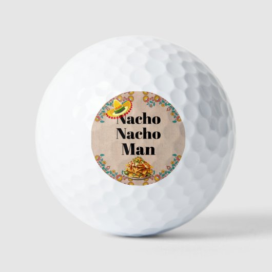 Balles De Golf Nacho Nacho Man Golf Ball (Recto)