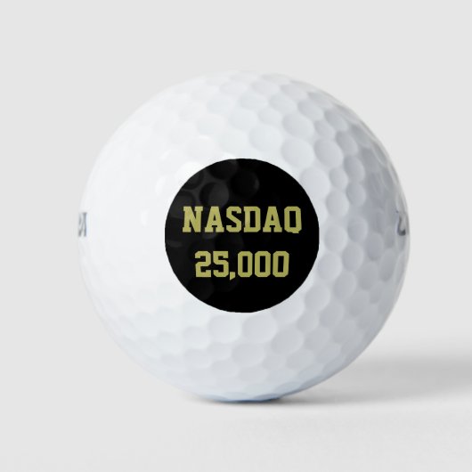 Balles De Golf NASDAQ 25000 Stock Market Celebration (Devant)