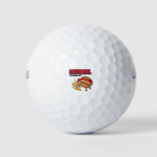 Balles De Golf National Hamburger Day (Devant)