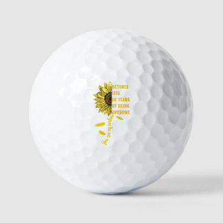 Balles De Golf Né en octobre 1966 Tournesol 60e Anniversaire 60 A