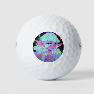 Balles De Golf Neon brillant Imaginaire Elf Anime Girl