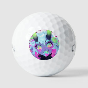 Balles De Golf Neon Candy Demon Monster Girl Esthétique