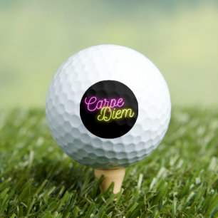 Balles De Golf Neon Carpe Diem Word Art