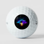 Balles De Golf Neon Firefly sur noir (Recto)