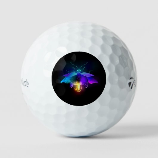 Balles De Golf Neon Firefly sur noir (Recto)