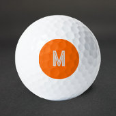 Balles De Golf néon orange - ajouter monogramme