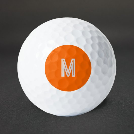 Balles De Golf néon orange - ajouter monogramme