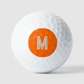 Balles De Golf néon orange - ajouter monogramme (Recto)