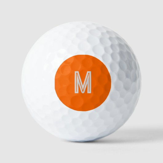 Balles De Golf néon orange - ajouter monogramme (Recto)