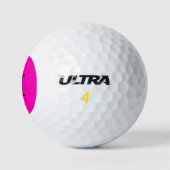 Balles De Golf Neon rose Personnaliser couleur solide (Logo)