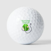 Balles De Golf Neurologue drôle Golf Brain avec stéthoscope (Recto)