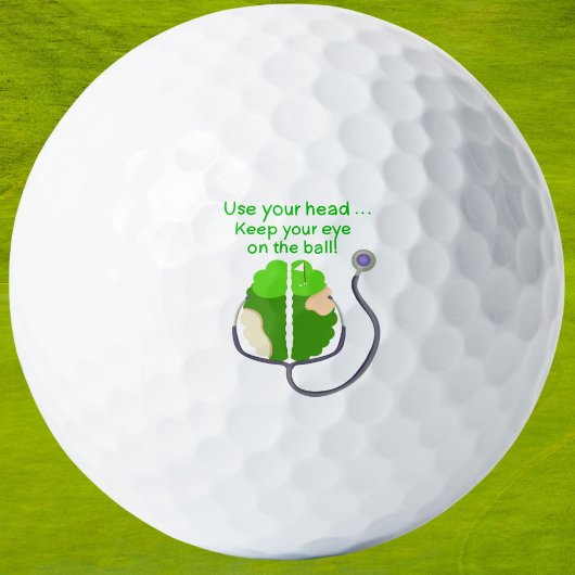 Balles De Golf Neurologue drôle Golf Brain avec stéthoscope