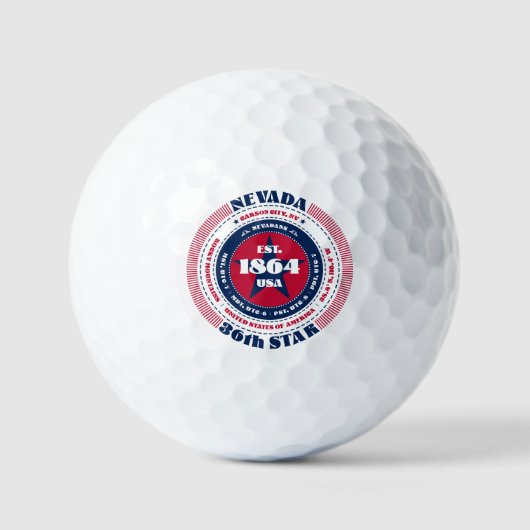Balles De Golf Nevada State Patriotic Gift Golf Balls (Recto)