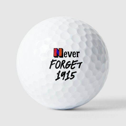 Balles de Golf Never Forget 1915 (Recto)
