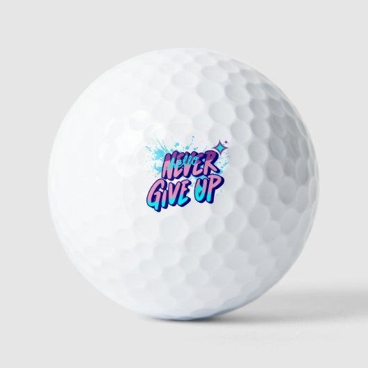 BALLES DE GOLF NEVER GIVE UP  (Recto)