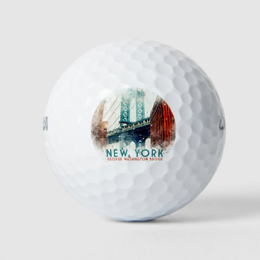 Balles De Golf New York, George Washington Bridge, (Devant)