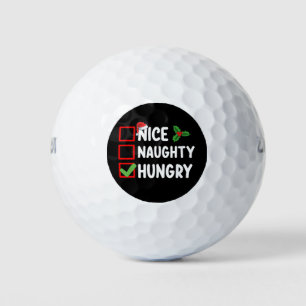 Balles De Golf Nice Naughty Hungry Christmas List Famille Vacance