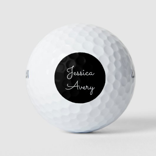 Balles De Golf N'importe quel nom | Cool Script blanc éditable su (Devant)