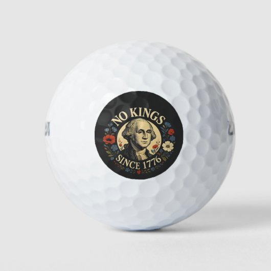 Balles De Golf No King Since 1776 American Democracy Protest  (Devant)