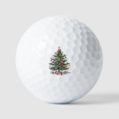 Balles De Golf Noël Arbre Père Noël Joyeux Noël (Recto)