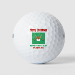 Balles De Golf Noël Meilleur papa Ever Enfants Nom Reindeer