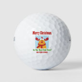 Balles De Golf Noël Meilleur Père Jamais Nom Reindee (Devant)