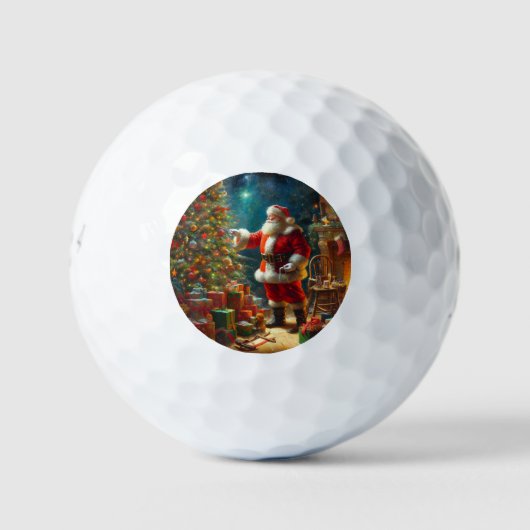 Balles De Golf Noël Père Noël 1 (Devant)