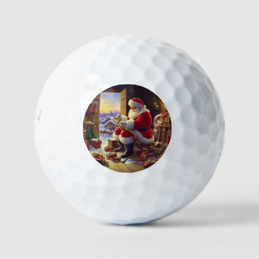 Balles De Golf Noël Père Noël 2 (Devant)