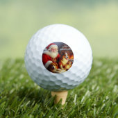 Balles De Golf Noël Père Noël avec Chiens 1 (T-shirt Insitu)