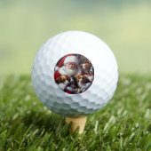 Balles De Golf Noël Père Noël avec Chiens 2 (T-shirt Insitu)