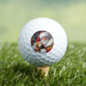 Balles De Golf Noël Père Noël avec Chiens 3 (T-shirt Insitu)