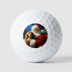 Balles De Golf Noël Père Noël avec Chiens 4