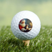 Balles De Golf Noël Père Noël avec Chiens 5 (T-shirt Insitu)