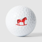 Balles De Golf Noël scandinave Cheval Rocking (Recto)