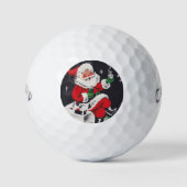Balles De Golf Noël vintage rétro Père Noël (Devant)