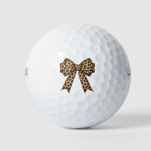 Balles De Golf Nœud Coquette Léopard Guépard Sublimation (Devant)