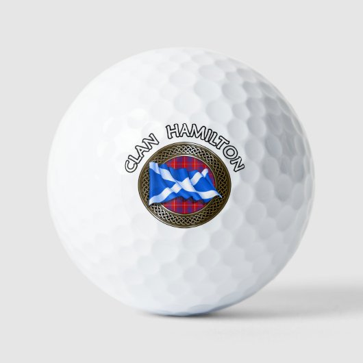 Balles De Golf Nœud et drapeau tartan du clan Hamilton (Recto)