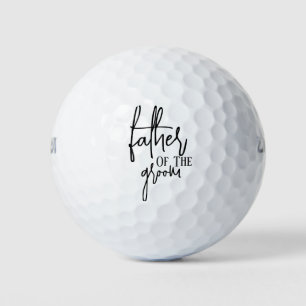 Balles De Golf Noir manuscrit père du mariage du marié