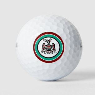 Balles De Golf Noir rouge autochtone Kaigani Thunderbird