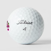 Balles De Golf Nom Angela Floral Rose (Logo)