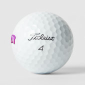 Balles De Golf Nom Ashley à deux tons rose (Logo)