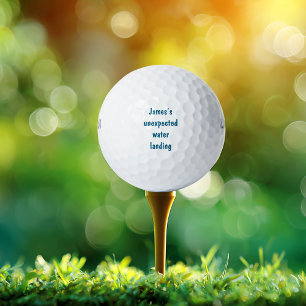 Balles De Golf Nom atterrissage inattendu dans l'eau Dictons drôl