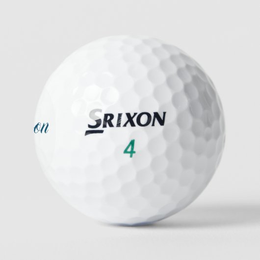 Balles De Golf Nom bleu marine de script (Logo)