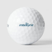 Balles De Golf Nom bleu marine de script (Recto)