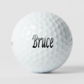Balles De Golf Nom Bruce bicolore gris (Recto)
